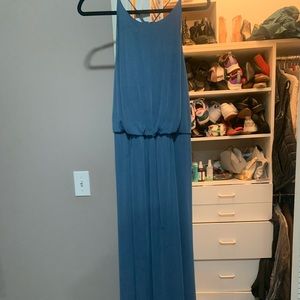 David’s Bridal: Steel Blue Bridesmaid Size 12